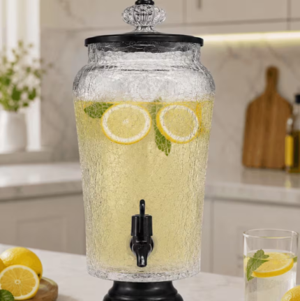 Clear Crackle Effect Drink Dispenser