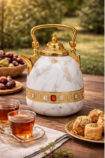 Luxury White Marble Teapot