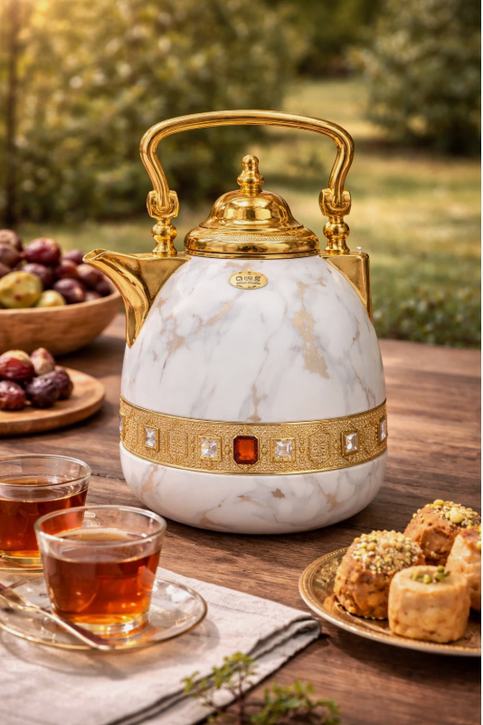 Luxury White Marble Teapot