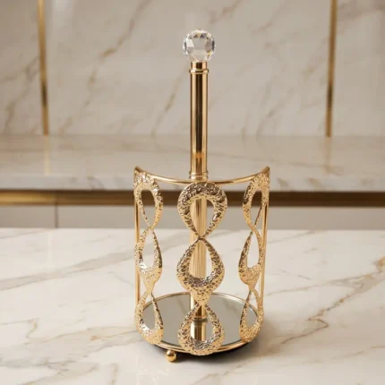 gold kitchen roll holder