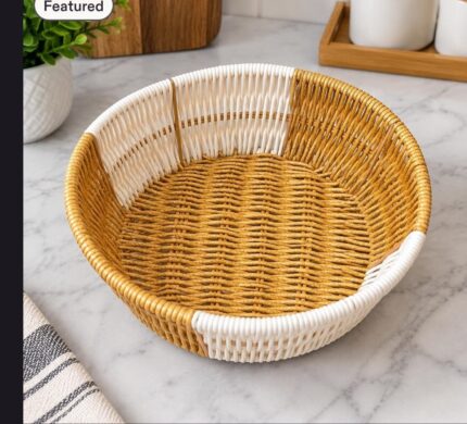 Round Bamboo Woven Baskets