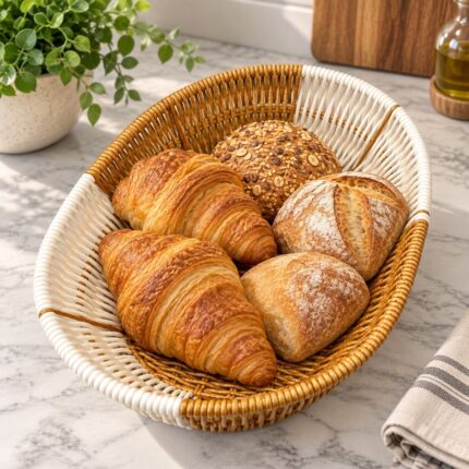 Oval Plastic Woven Baskets