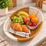 Oval Plastic Woven Baskets