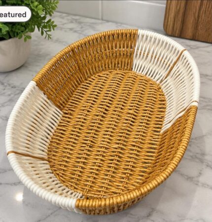 Oval Plastic Woven Baskets