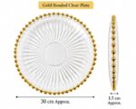 Gold Beaded Clear Acrylic Plates