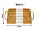 Woven Rattan Serving Trays