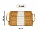 Woven Rattan Serving Trays