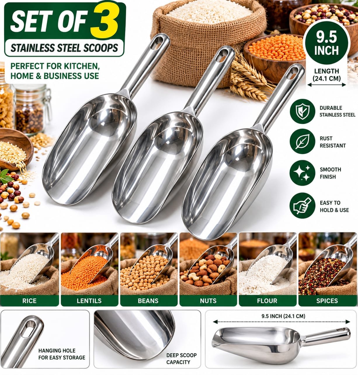Stainless Steel Scoops Stainless Steel Scoops