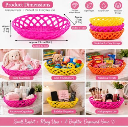 Plastic Woven Storage Baskets